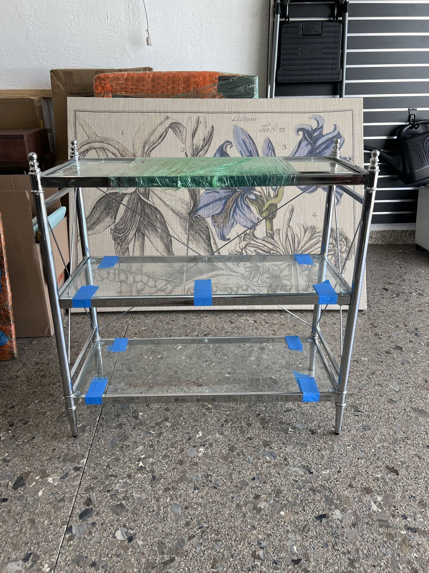 Glass Shelving Unit