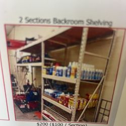 Stockroom shelving
