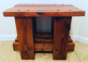 Heavy Solid Wooden Pine Furniture Stool Shoe-Rack Bathroom Accessories Storage