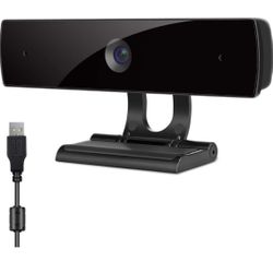 New!  Webcam with Microphone,HD 1080P Webcam USB Computer Camera for Live Streaming Webcam,110 Degrees Wide-Angle 30fps for Laptop, Desktop, Conferenc