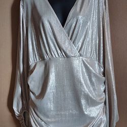 Super Elegant Metalic Silver Top