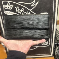 Louis Vuitton Black Epi Long Wallet