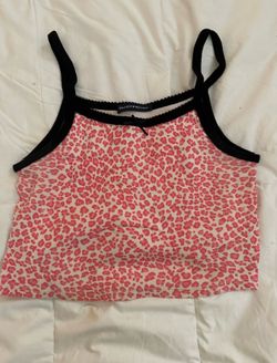 Brandy Melville Pink Cheetah tank top