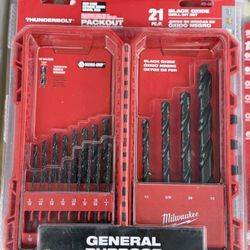 Milwaukee Black Oxide 21 pc Drill Kit Set