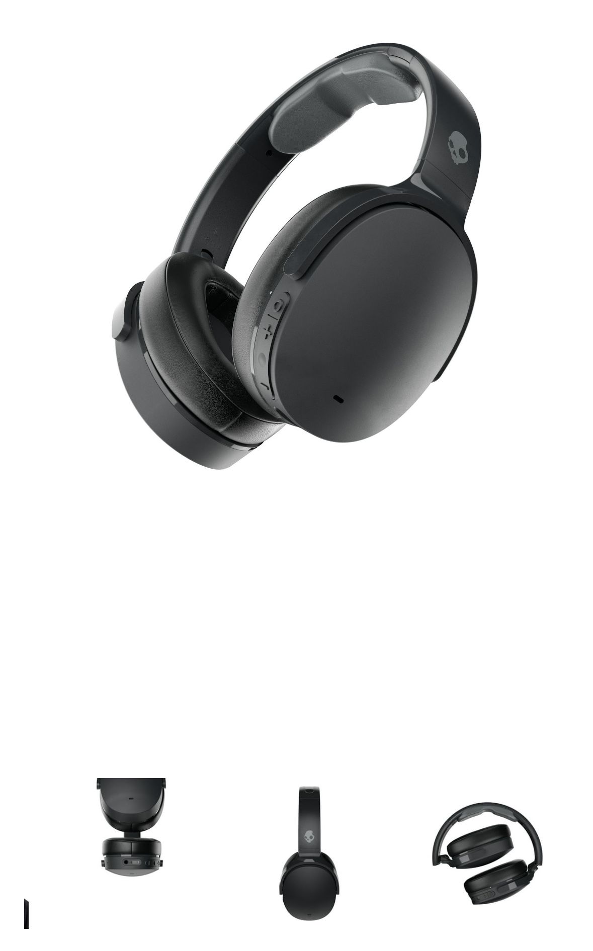 Skullcandy Hesh ANC Noise Canceling on-Ear Wireless Headphones, True Black