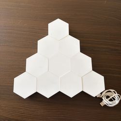 10x Hexagon LED Wall Panels RGB Gaming Lights Room Setup Decor Light Panels