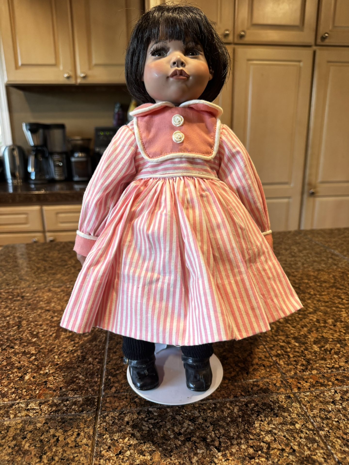 Vintage Doll On Stand