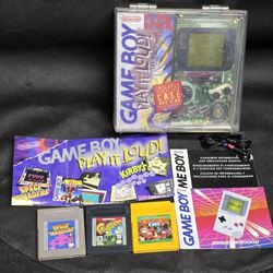 Nintendo Game Boy Clear Play It Loud CIB