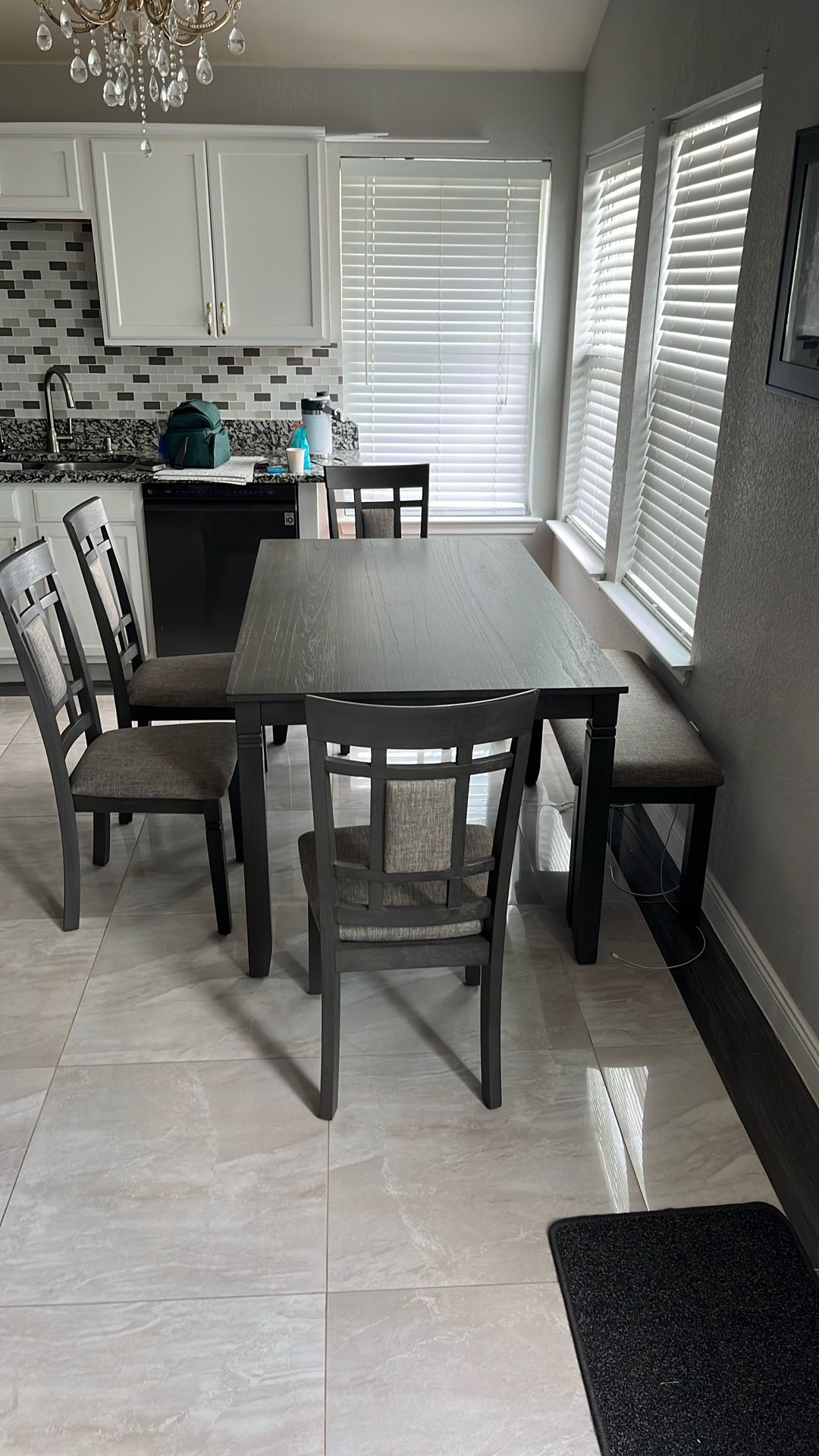 Dining Table With Chairs And Bench