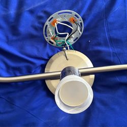 3 Light 23” fixed rail ceiling or wall mount lamp with bulbs