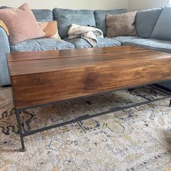 West Elm Industrial Storage Pop-Up Coffee Table