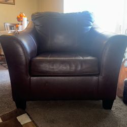 Brown Leather Sofa Chair