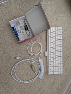 Royal Kludge RK100 White Modded Mechanical Keyboard Brown Gateron, Aviator, Kit