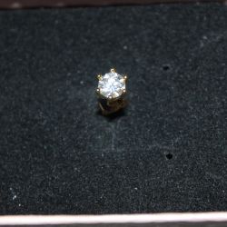 Moissanite earrings 0.5 carat in gold, And Passes Diamond Tester