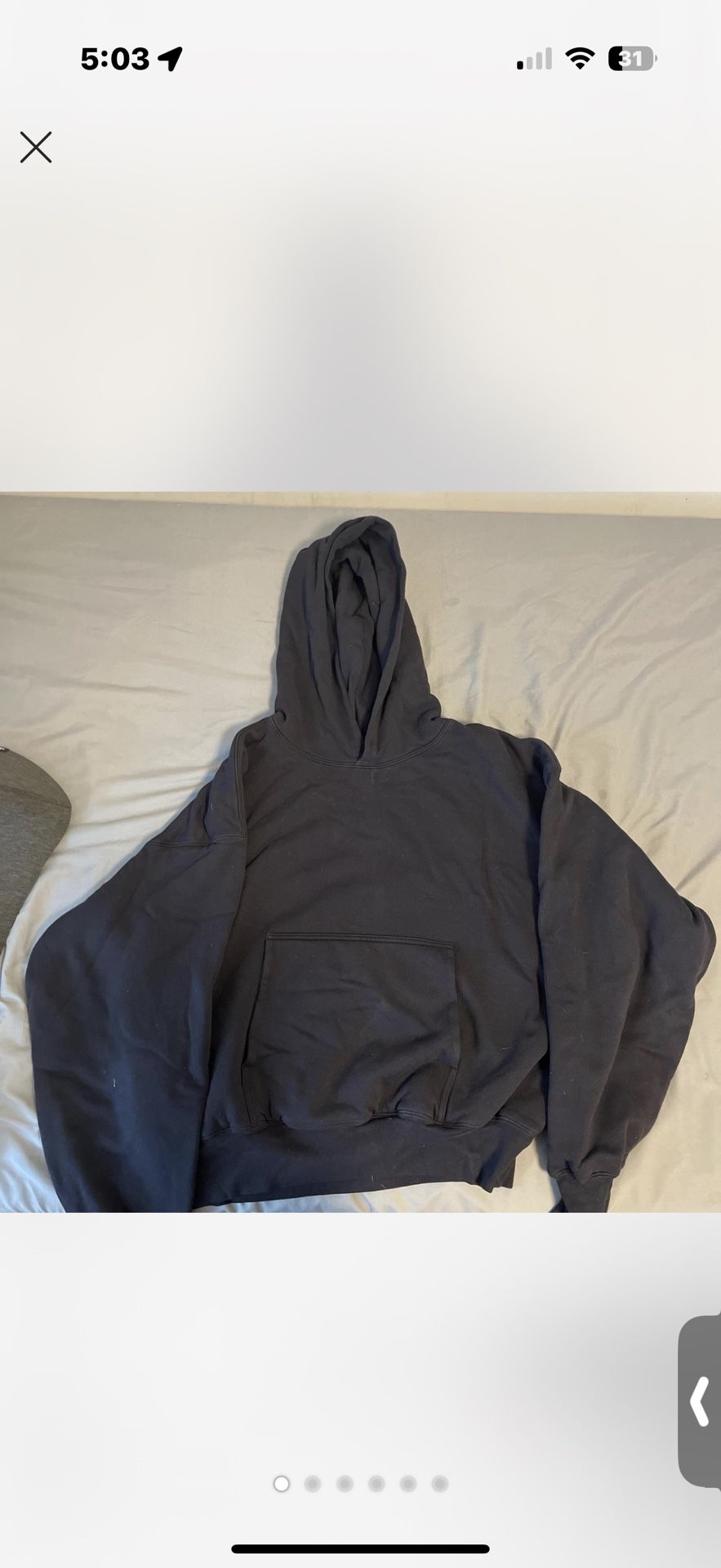 yeezy gap double layered hoodie black
