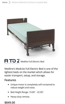 Medline Medlite Full Electric Adjustable Bed $500