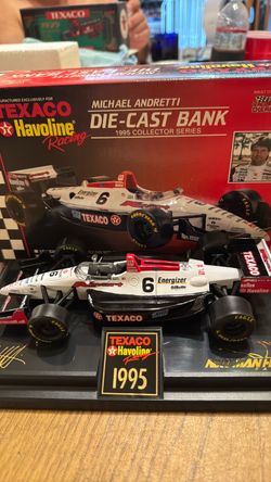 Texaco die cast bank Michael Andretti 1995 collectors series