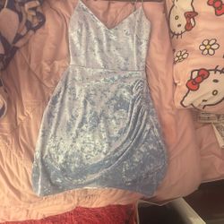 short blue velvet dress windsor 