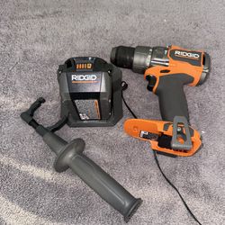 RIDGID 18V Brushless Cordless 1/2 in. Hammer Drill/Driver Kit with 4.0 Ah MAX Output Battery, 18V Charger, and Tool Bag