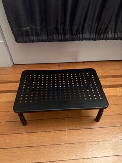 Adjustable Monitor Laptop Stand Ventilated Black Metal