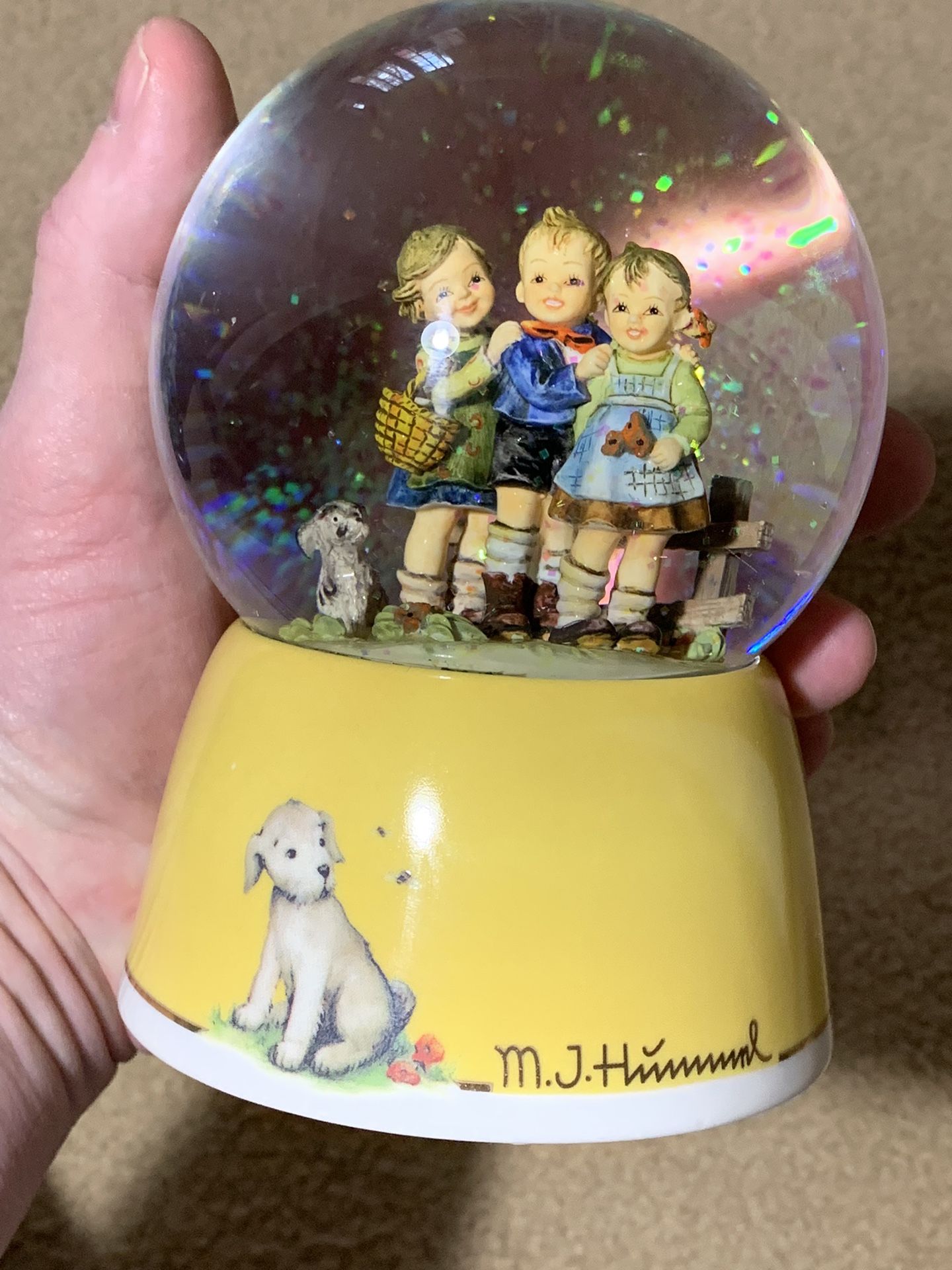 Hummel Musical Water Globe “follow The Leader”