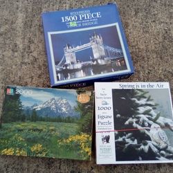 Lot Of 3 Jigsaw Puzzles 