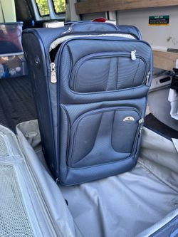 Blue Carry On Suitcase