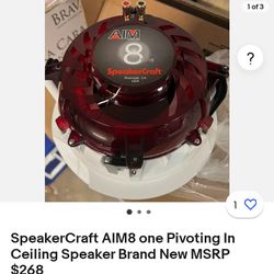 2 Speaker craft Aim8 one Pivoting In Ceiling Speaker 
