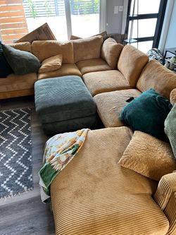Large sectional sofa and ottoman