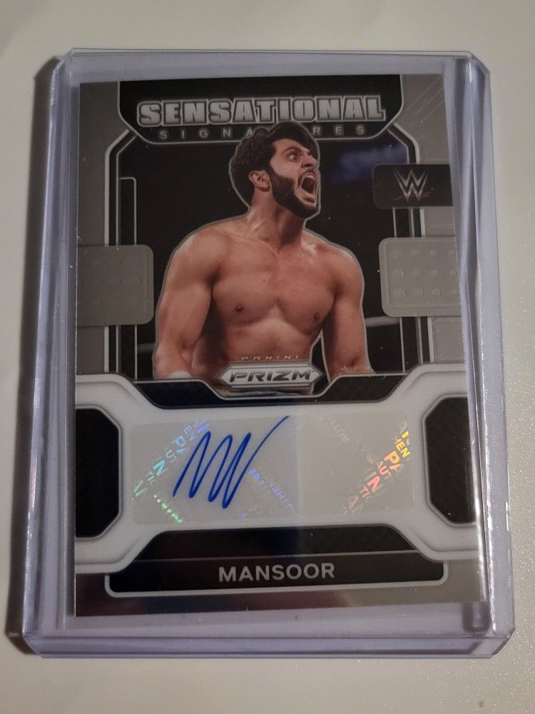 2022 PANINI PRIZM WWE MANSOOR SENSATIONAL SIGNATURES AUTO
