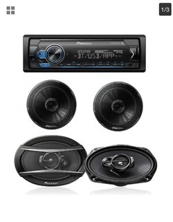 Pioneer Car Stereo Digital Media Receiver with Bluetooth USB/6.5"&6.9" SPEAKERS
