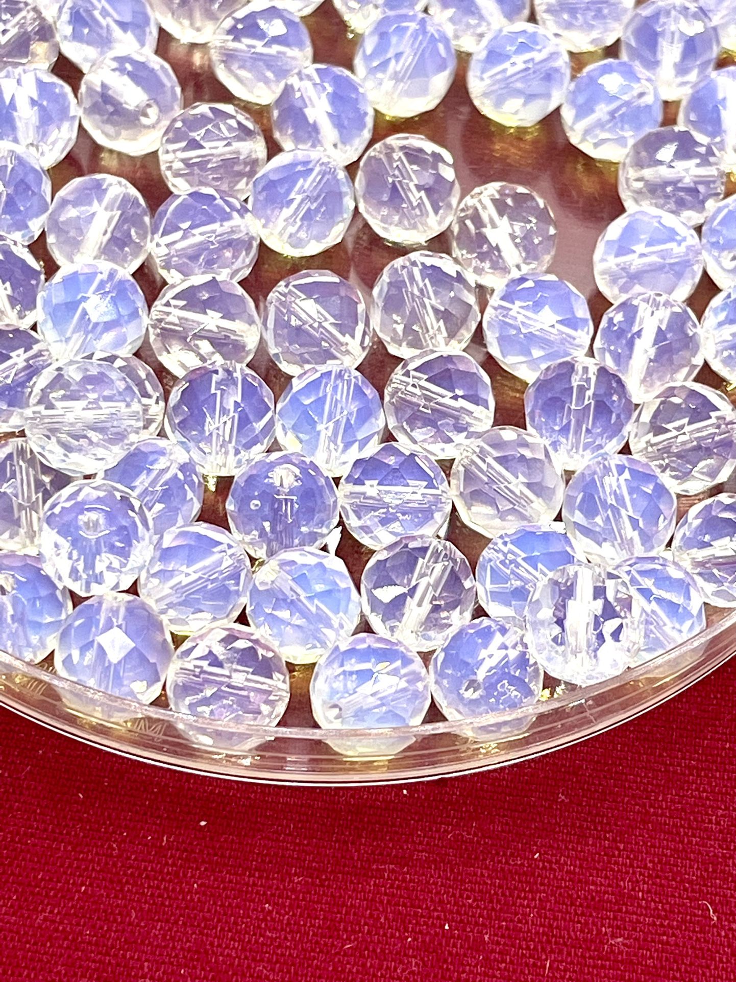 Lot Of 90 Faceted Opalite Beads