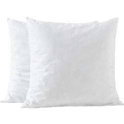 26x26 Euro Pillow Inserts-Shredded Memory Foam Fill-High Density Throw Pillow Inserts with Long Support-Home Couch Hotel Collection-Cotton Fabric-2 Pa