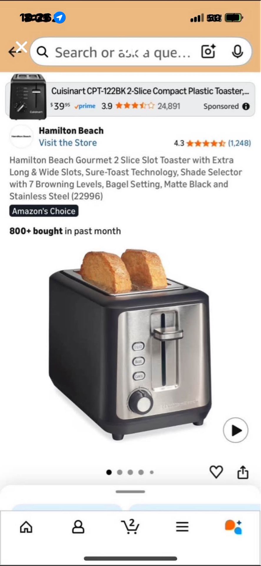 Moving Deal Great Condition Hamilton Beach Toaster Half Price