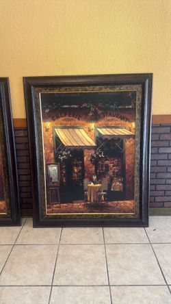 Large framed Victor Shvaiko “Auberge de Savoie”