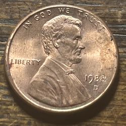 1988 D Penny 