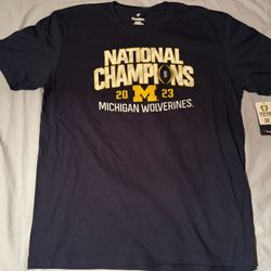 University of Michigan 2023 15-0 National Champions Schedule Fanatics Shirt; Men’s XL