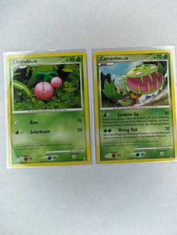 Pokémon Cards Cherubi and Carnivine