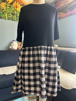 Black/White Gingham Check Dress