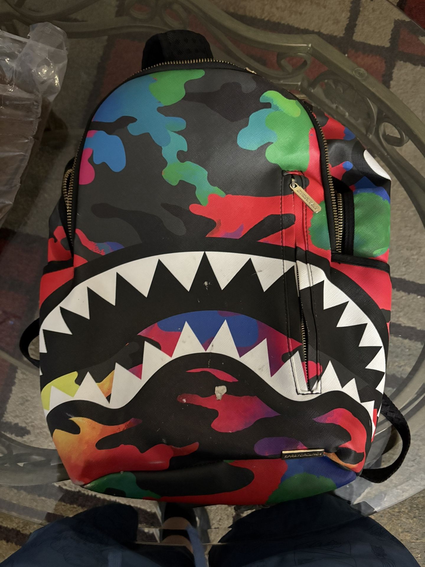 Sprayground Multi-Color Camo Backpack