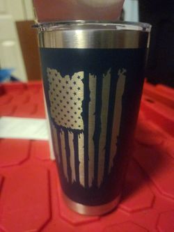 American flag tumbler