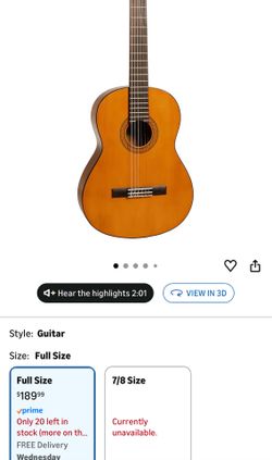 Yamaha C40ll Classical Guitar