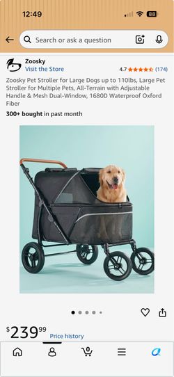 Large pet Stroller up to 110lbs