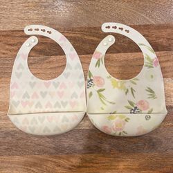 Baby Girl Silicone Food Bib