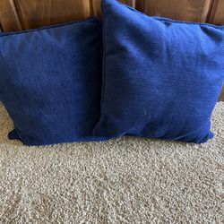 Navy Square Pillows