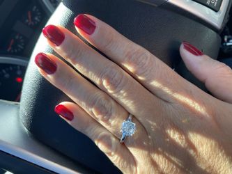 Getting Engaged this Christmas 🎄 Beautiful 14k White Gold Ring, CZ Stone Size 9 