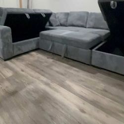 New Large  Sleeper Sectional Couch With Storage / Free Delivery 