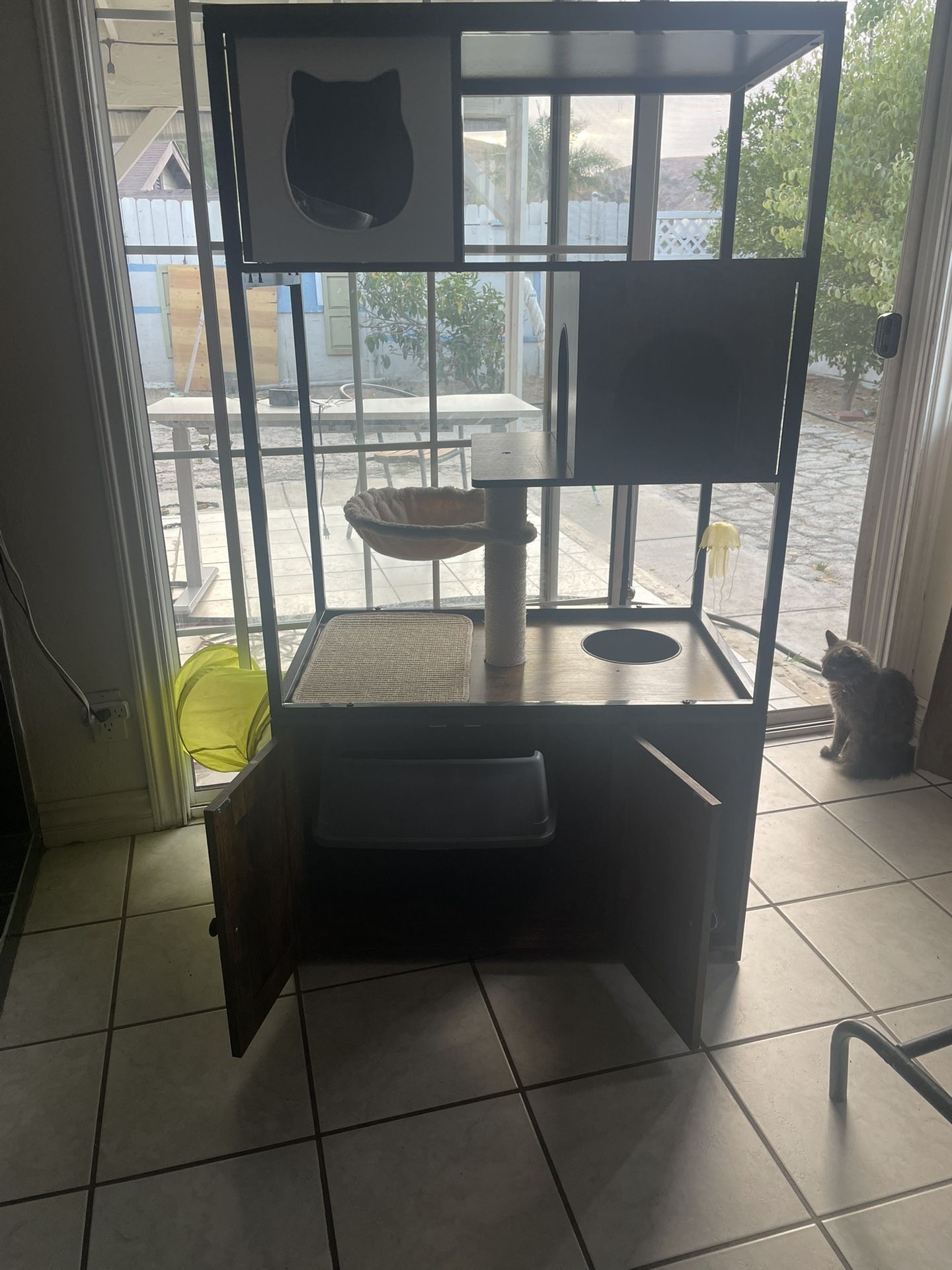 Cat Tower With Litter Box