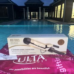 Extended Barrel Curling Iron - Pro Artist 24K Gold Collection with a 2-inch barrel size.