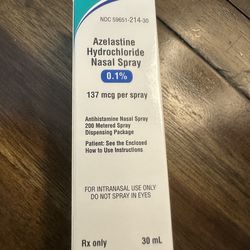 Azelastine Hydrochloride Nasal Spray